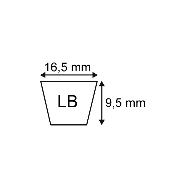 Courroie LB49 (5L50) Origine Mitsuboshi référence fournisseur MILB49